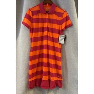 Oakley Sweet‎ Spot Summer Dress Neon Orange Striped Size Large Ladies Tennis NWT
